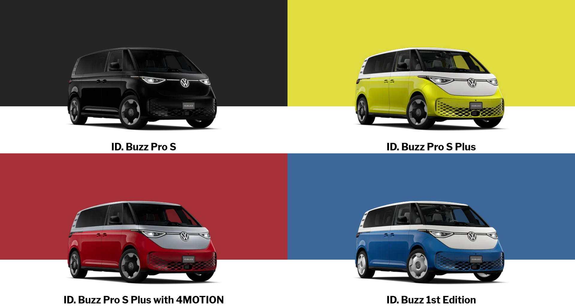 2025 Volkswagen ID. Buzz Trim Comparison