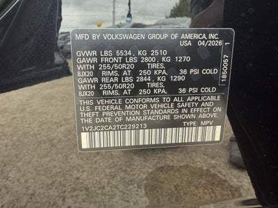 2026 Volkswagen Atlas Cross Sport 2.0T SE w/Technology