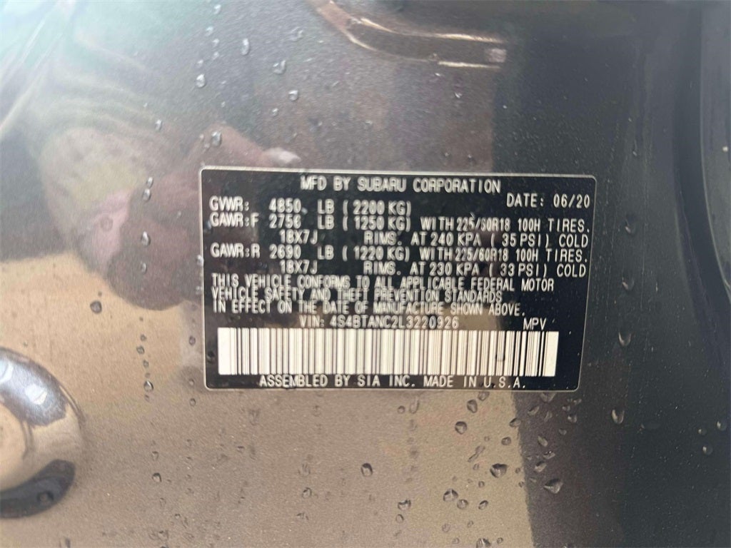 2020 Subaru Outback Limited Limited